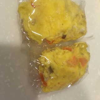 【離乳食後期】白身魚と野菜入りオムレツ